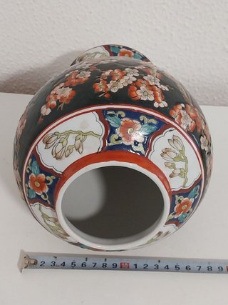Tibor / Jarrón Porcelana China Famille Noire.