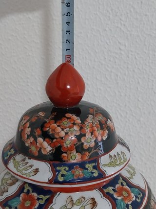 Tibor / Jarrón Porcelana China Famille Noire.