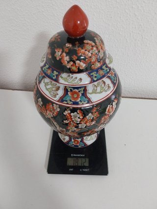 Tibor / Jarrón Porcelana China Famille Noire.