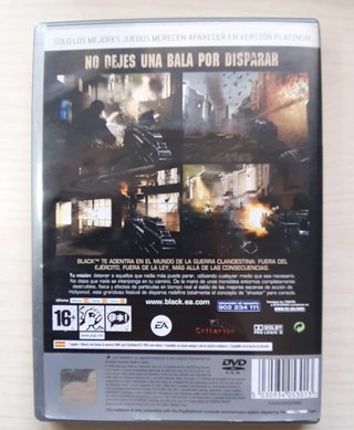 Black shooter Playstation 2 platinum coleccionismo
