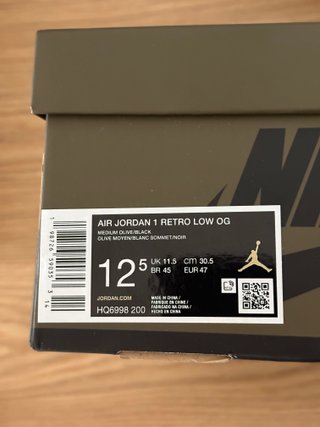 Jordan 1 Retro Low OG Medium Olive