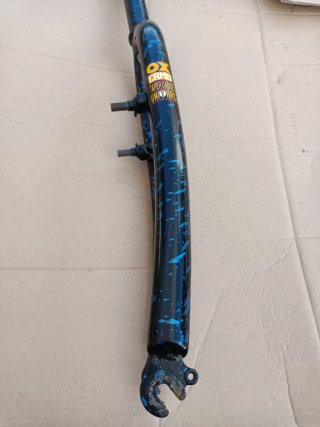 Forcella bici MTB 1 1/8 blu