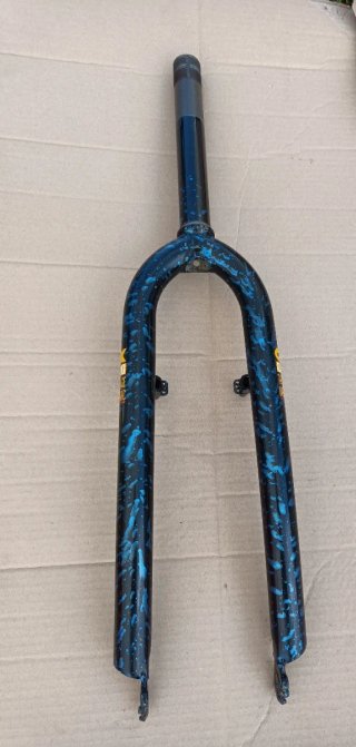 Forcella bici MTB 1 1/8 blu