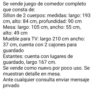 Muebles de comedor