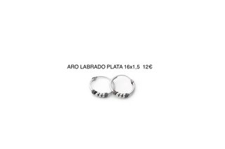 Aros labrados plata 16x1,5