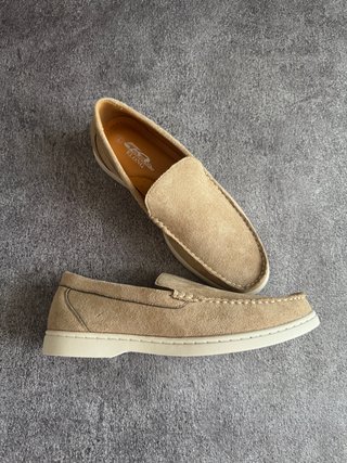Mocasines beige ante