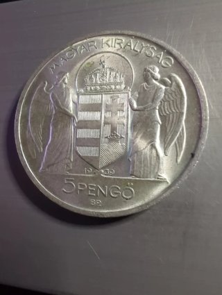 Hungría 5 Pengő 1939 Plata