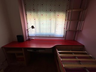 Dormitorio juvenil completo: cama, escritorio, est