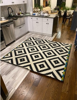 Alfombra Ikea Lappljung Beige/Negro
