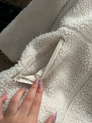 Chaqueta H&M pelo sintético beige