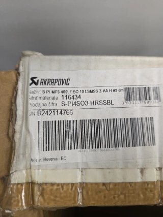 Silencioso Akrapovič para Piaggio, Gilera, Peugeot