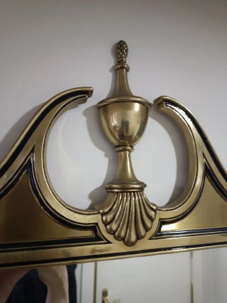 Conjunto recibidor vintage bronce o laton y mármol