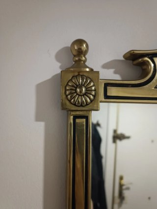 Conjunto recibidor vintage bronce o laton y mármol