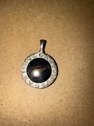 Colgante Bulgari Negro y Plateado