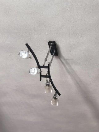 Lámpara de techo moderna metal y cristal