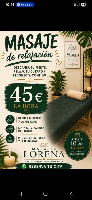 Masajes de relajación 45€