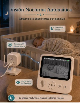 Vigilabebés con Cámara 2.8", Monitor Bebé sin WiFi