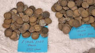 9,50 kg. de moneda española variada