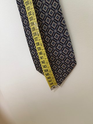 Corbata Italiana Seda Azul y Marrón