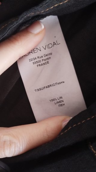 Vestido negro lino Lauren Vidal