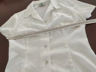 Camisa blanca manga corta