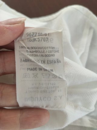 Camisa blanca manga corta