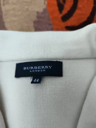 Chaqueta de punto Burberry crema