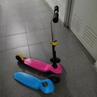 Patinete infantil 3 ruedas rosa y azul