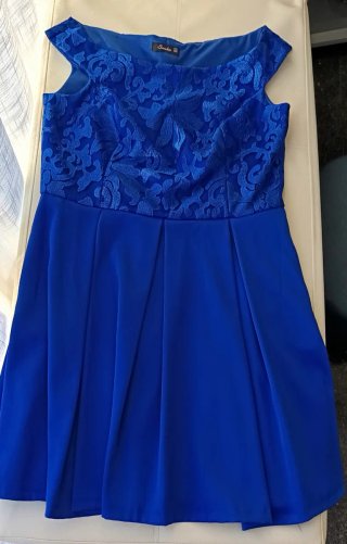 Vestido fiesta midi azul Sasha Talla XL