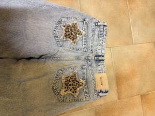 Jeans vita alta a zampa XS