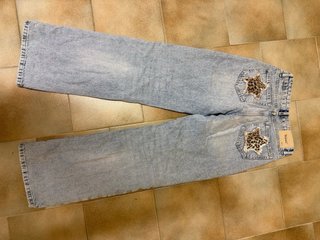 Jeans vita alta a zampa XS