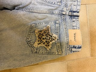 Jeans vita alta a zampa XS