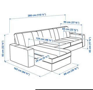 Sofá Cama Chaise Longue Gris FRIHETEN