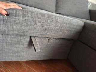Sofá Cama Chaise Longue Gris FRIHETEN