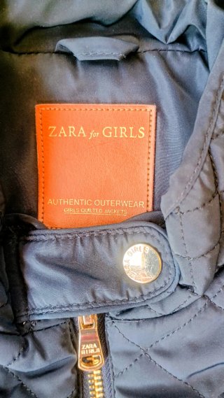 Parka niña Zara azul marino