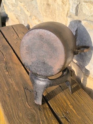 Antigua olla hierro fundido Kenrick S. XIX