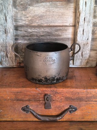 Antigua olla hierro fundido Kenrick S. XIX