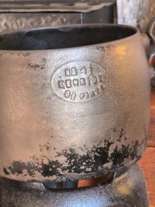 Antigua olla hierro fundido Kenrick S. XIX