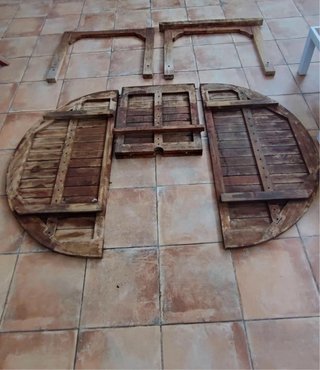Mesa de teca para exterior