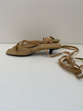 Sandalias Zara Tiras Romanas Kitten Nude T39