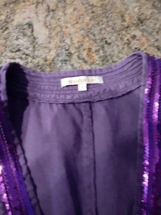 Vestito viola con paillettes