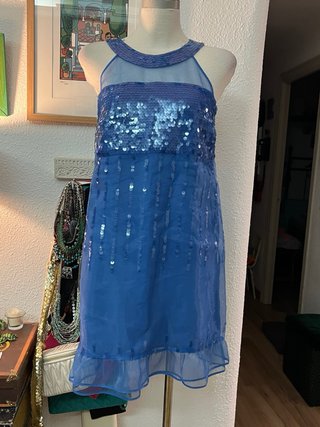 Vestido fiesta Tintoretto azul talla 40
