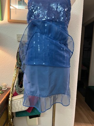 Vestido fiesta Tintoretto azul talla 40