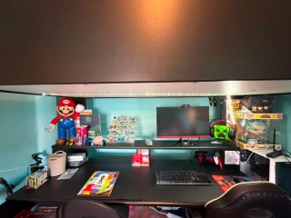 Cama Alta Gamer con Escritorio y Colchón