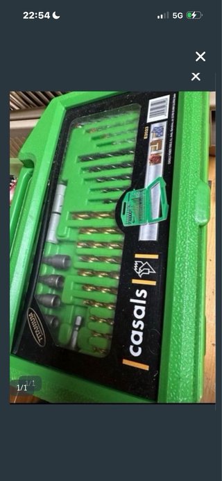 Caja de brocas y vasos Casals Titanium
