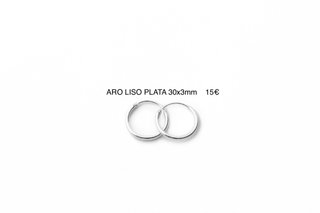 Aros de Plata Lisos 30x3mm