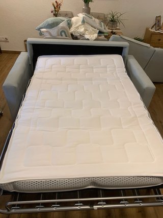Sofá Cama 2 Plazas Tela Verde Agua