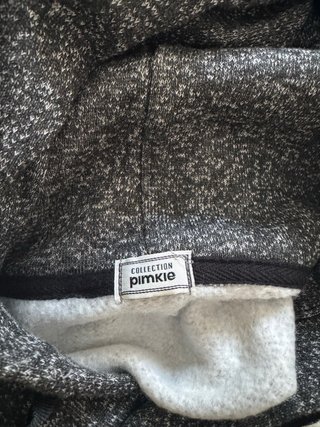 Sudadera con capucha gris jaspeada