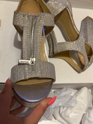 Sandalias Michael Kors Plata Talla 38,5-39