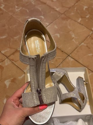 Sandalias Michael Kors Plata Talla 38,5-39